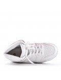 Women's faux leather lace up sneaker