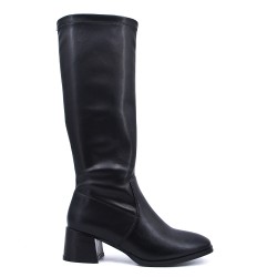 Faux leather ankle boot