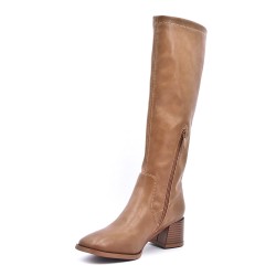 Faux leather ankle boot