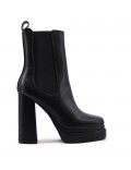 Faux leather ankle boot