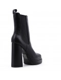 Faux leather ankle boot