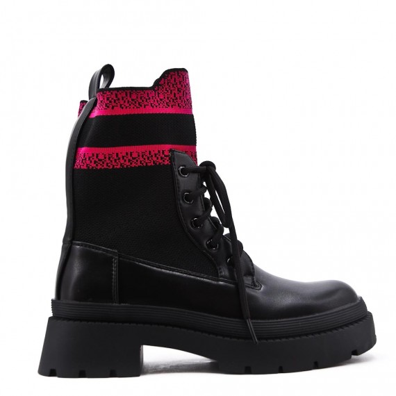 Children's ankle boot in mixed materials