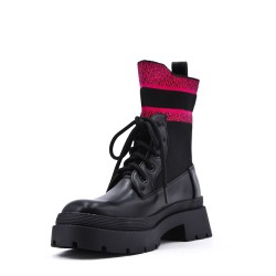 Children's ankle boot in mixed materials