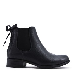 Faux leather ankle boot