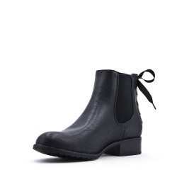 Faux leather ankle boot