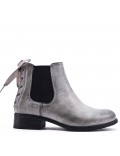 Faux leather ankle boot