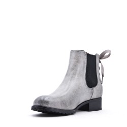 Faux leather ankle boot