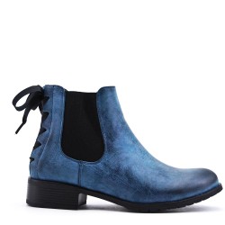 Faux leather ankle boot