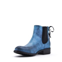 Faux leather ankle boot
