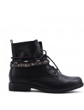 Faux leather ankle boot