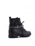 Faux leather ankle boot