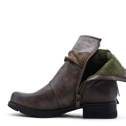 Ankle boot in a mix of materials for autumn and winter