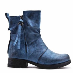 Ankle boot in a mix of materials for autumn and winter