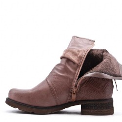 Ankle boot in a mix of materials for autumn and winter