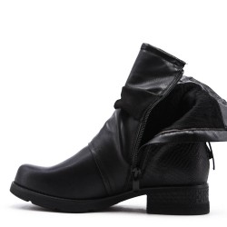 Ankle boot in a mix of materials for autumn and winter