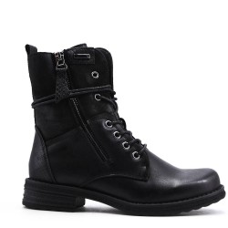 Ankle boot in a mix of materials for autumn and winter