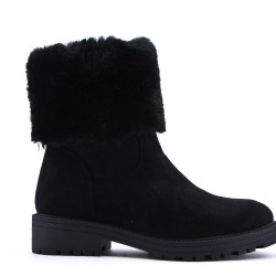 Ankle boot in a mix of materials for autumn and winter