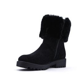 Ankle boot in a mix of materials for autumn and winter