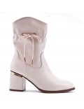 Faux leather ankle boot