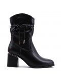 Faux leather ankle boot