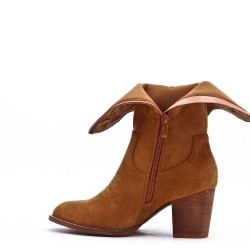 Ankle boot in faux suede