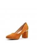 Faux suede women's heeled pumps