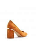 Faux suede women's heeled pumps