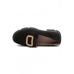 Derby en simili daim pour femme