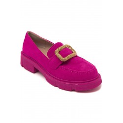 Derby en simili daim pour femme