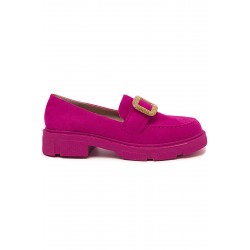Derby en simili daim pour femme