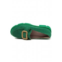 Derby en simili daim pour femme