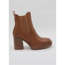 Faux leather ankle boot