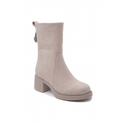 Ankle boot in faux suede