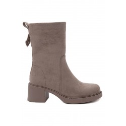 Ankle boot in faux suede