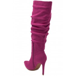 Faux suede boot