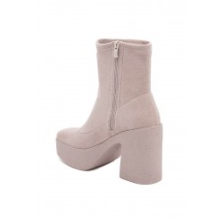 Ankle boot in faux suede