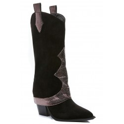 Faux suede boot