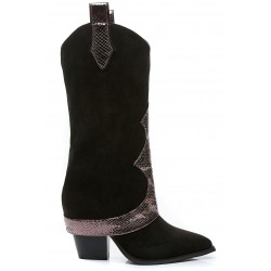 Faux suede boot