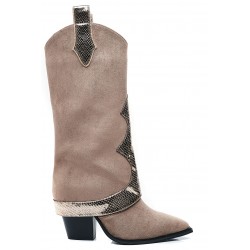 Faux suede boot