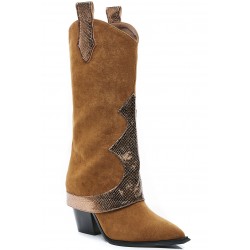Faux suede boot