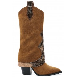 Faux suede boot