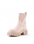 Children's ankle boot in mixed materials