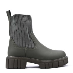 Children's ankle boot in mixed materials