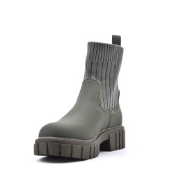 Children's ankle boot in mixed materials