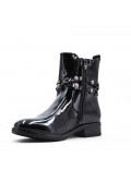 Faux leather ankle boot