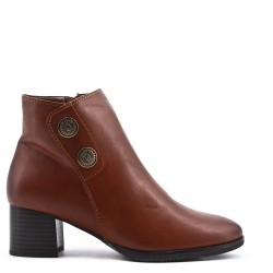 Faux leather ankle boot