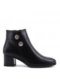 Faux leather ankle boot