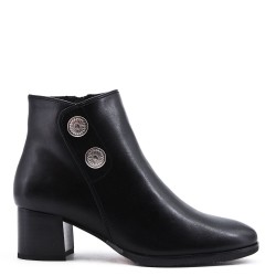 Faux leather ankle boot