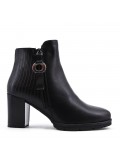 Faux leather ankle boot