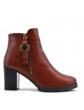 Faux leather ankle boot